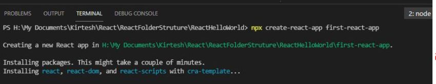 Hello World and Files Folders Structure in React